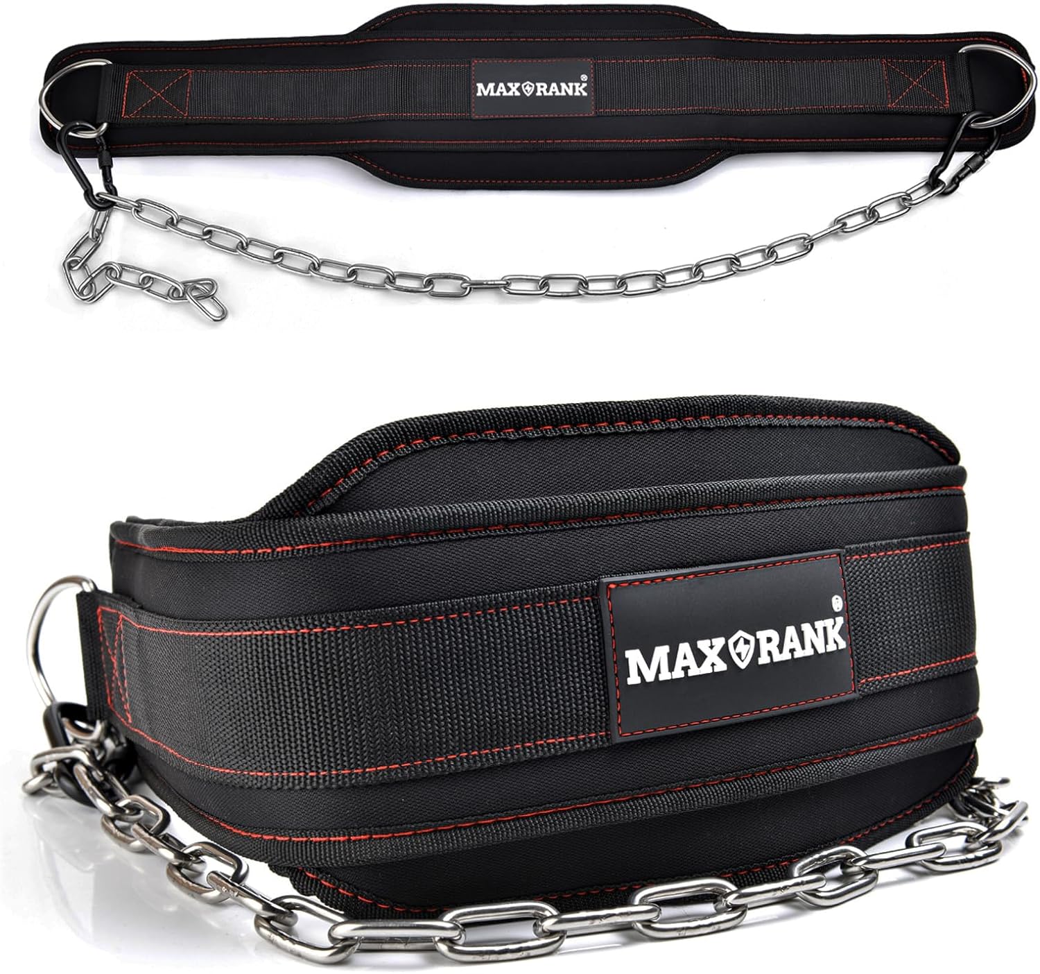 Dip belt With 37-40" Chain, 550lbs - 650lbs Weight Capacity, Weightlifting Belt for Dips and Pullups-1