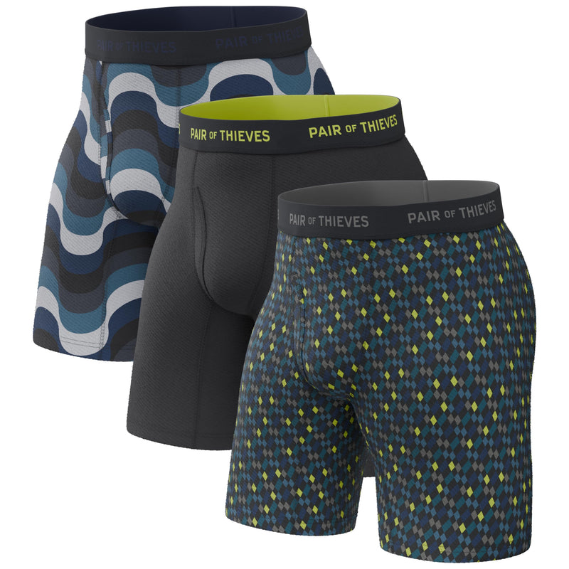Pair of Thieves Men’s Long Boxer Briefs – Soft, Breathable, Quick Dry Underwear with 4-Way Stretch – Multi-Pack-8
