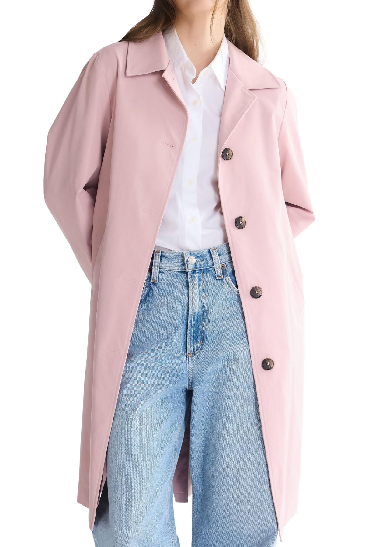 Orolay Women's Single Breasted Trench Coat Mid-Long Classic Lapel