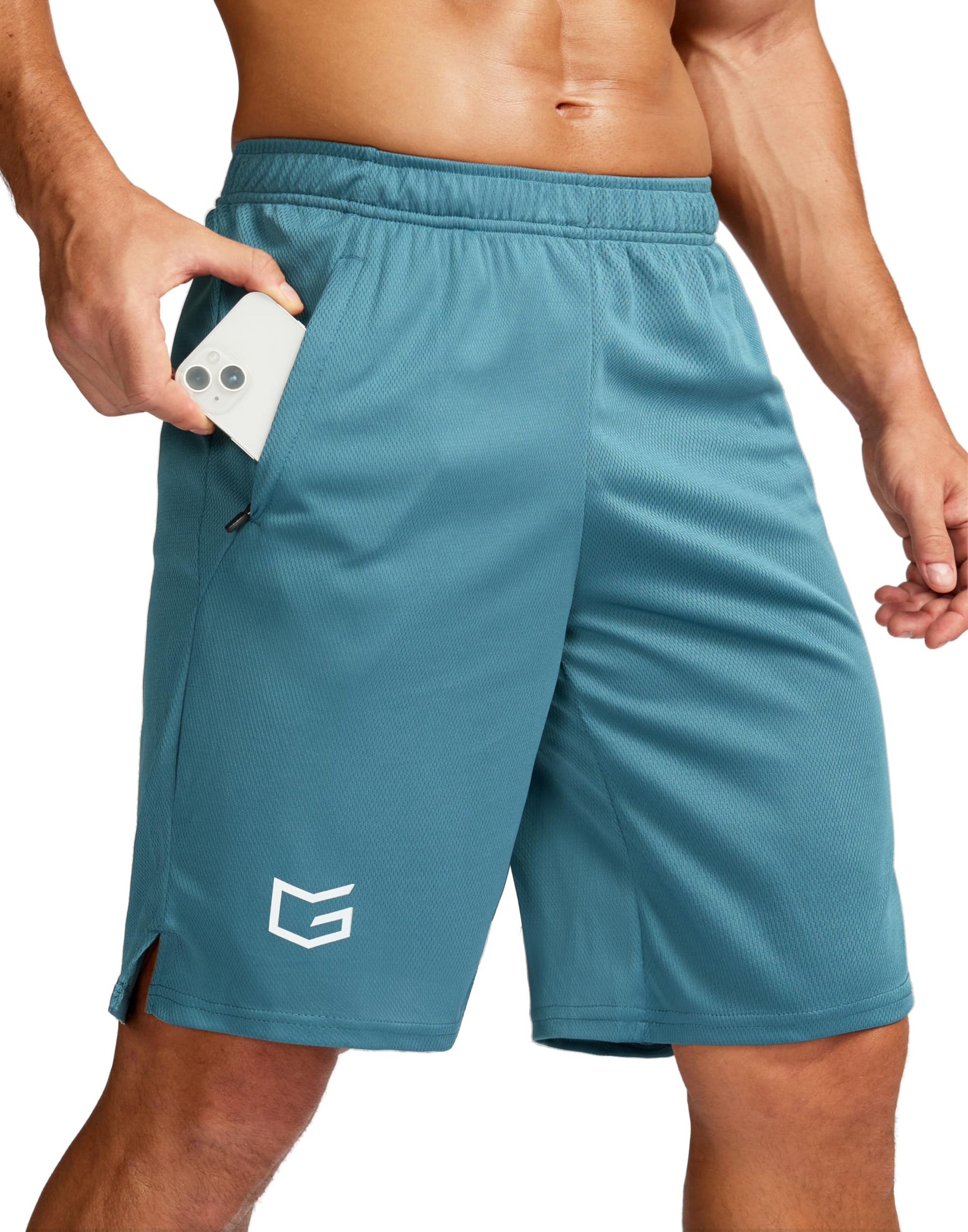 G Gradual Men's 5"/ 7"/ 9" Workout Running Shorts Quick Dry Lightweight Gym Shorts with Zip Pockets
