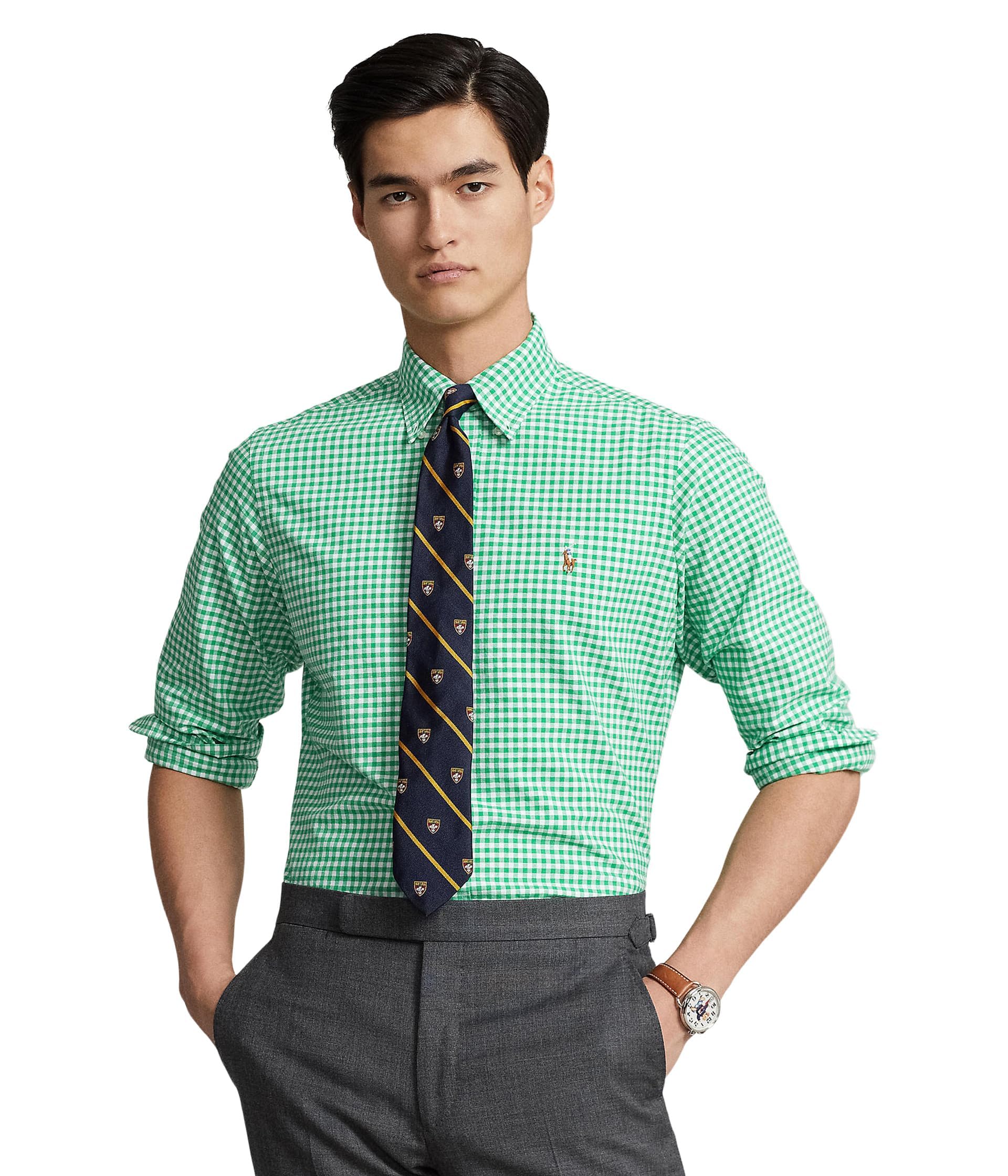 POLO RALPH LAUREN Men's Classic Oxford Long Sleeve Sport Shirt-62