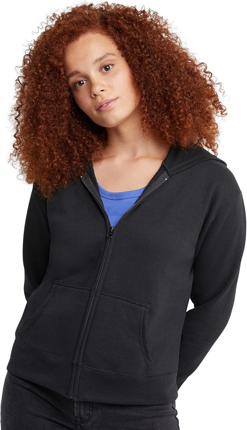 Hanes, Ecosmart Fleece Full Hoodie, Zip-up Hooded Sweatshirt for Women-17