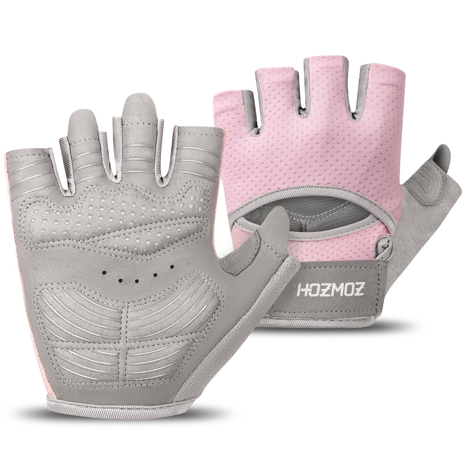 Ventilated Weight Lifting Gloves, Thick Padded Workout Gym Gloves with Full Palm Protection & Grip & Shock Absorption for Women & Men's Fitness Exercise Training-3