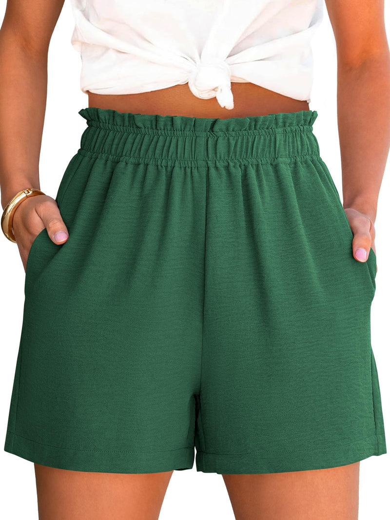 ANRABESS Shorts for Women Summer Casual Elastic High Waisted Dressy Lounge Shorts Comfy Bottoms 2026 Beach Vacation Clothes