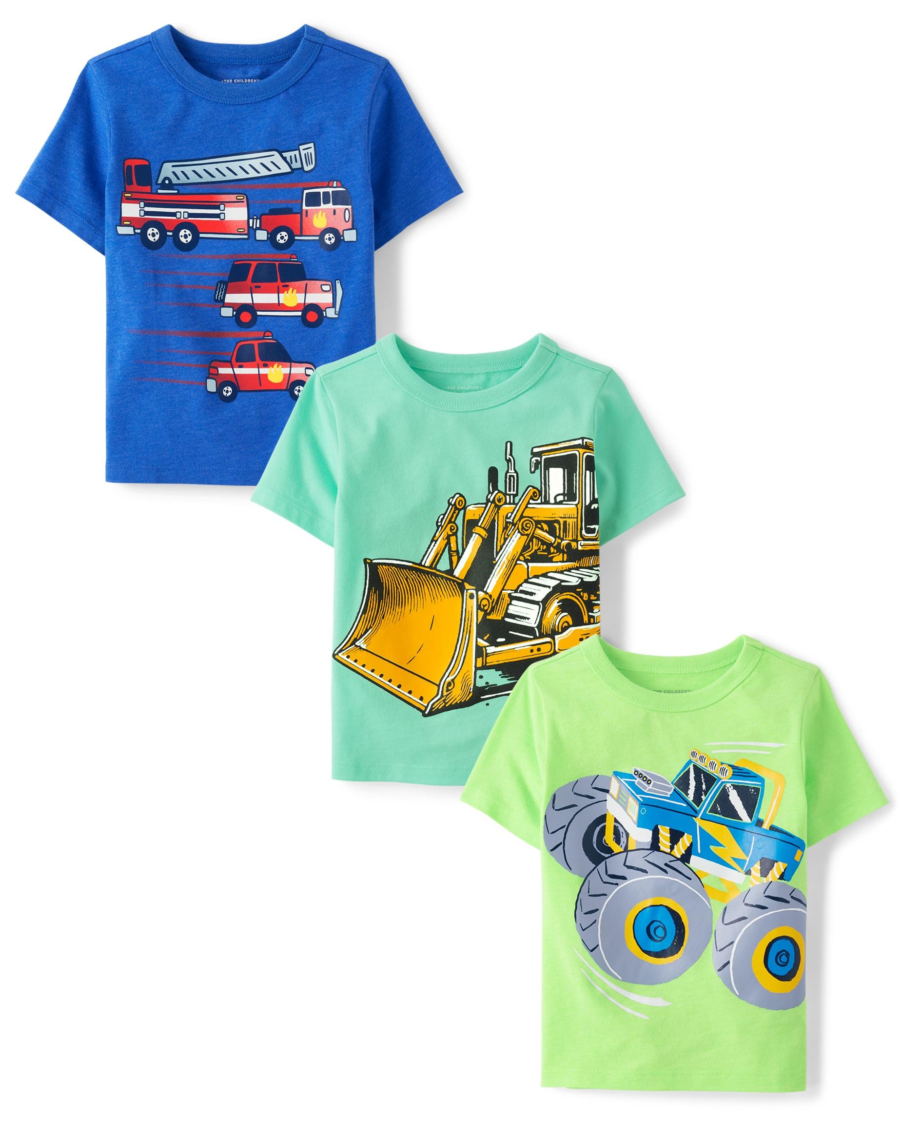 The Children's Place Baby Boys' Graphic T-Shirts (3-Pack)-37