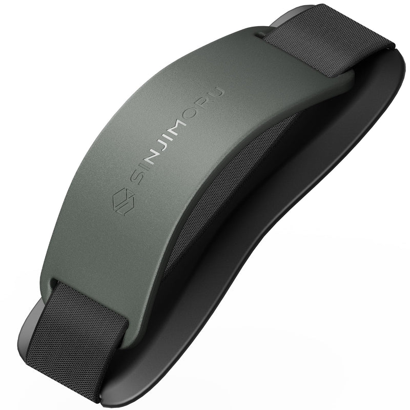 Sinjimoru Phone Grip with Silicone Band – Comfortable One-Hand Holder & Kickstand for Smartphones, Tablets, and eReaders for iPhone, Android, and Kindle Sinji Grip Silicone Black