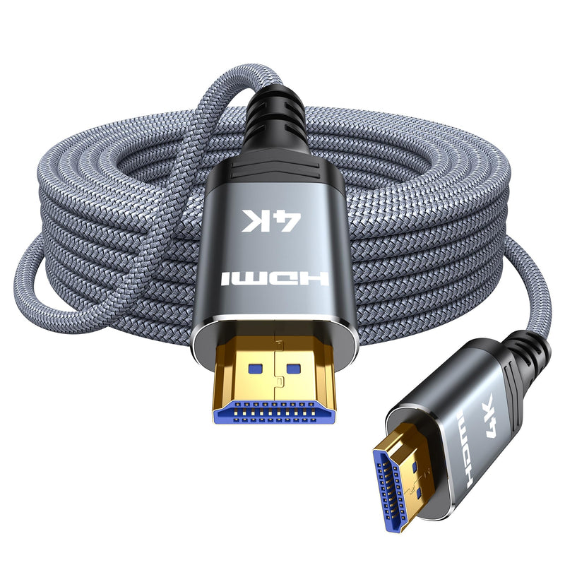 HDMI Cable 6.6 ft, Highwings 4K HDMI 2.0 Cord with High-Speed No Flickering, Nylon Braided & Gold-Plated Connectors, HDR, Ethernet, ARC, 3D, HDCP 2.2, Compatible with 4K TVs, Monitor, Streaming Device