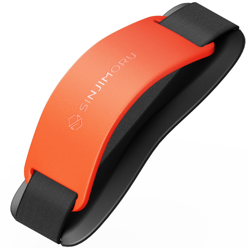Sinjimoru Phone Grip with Silicone Band – Comfortable One-Hand Holder & Kickstand for Smartphones, Tablets, and eReaders for iPhone, Android, and Kindle Sinji Grip Silicone Black