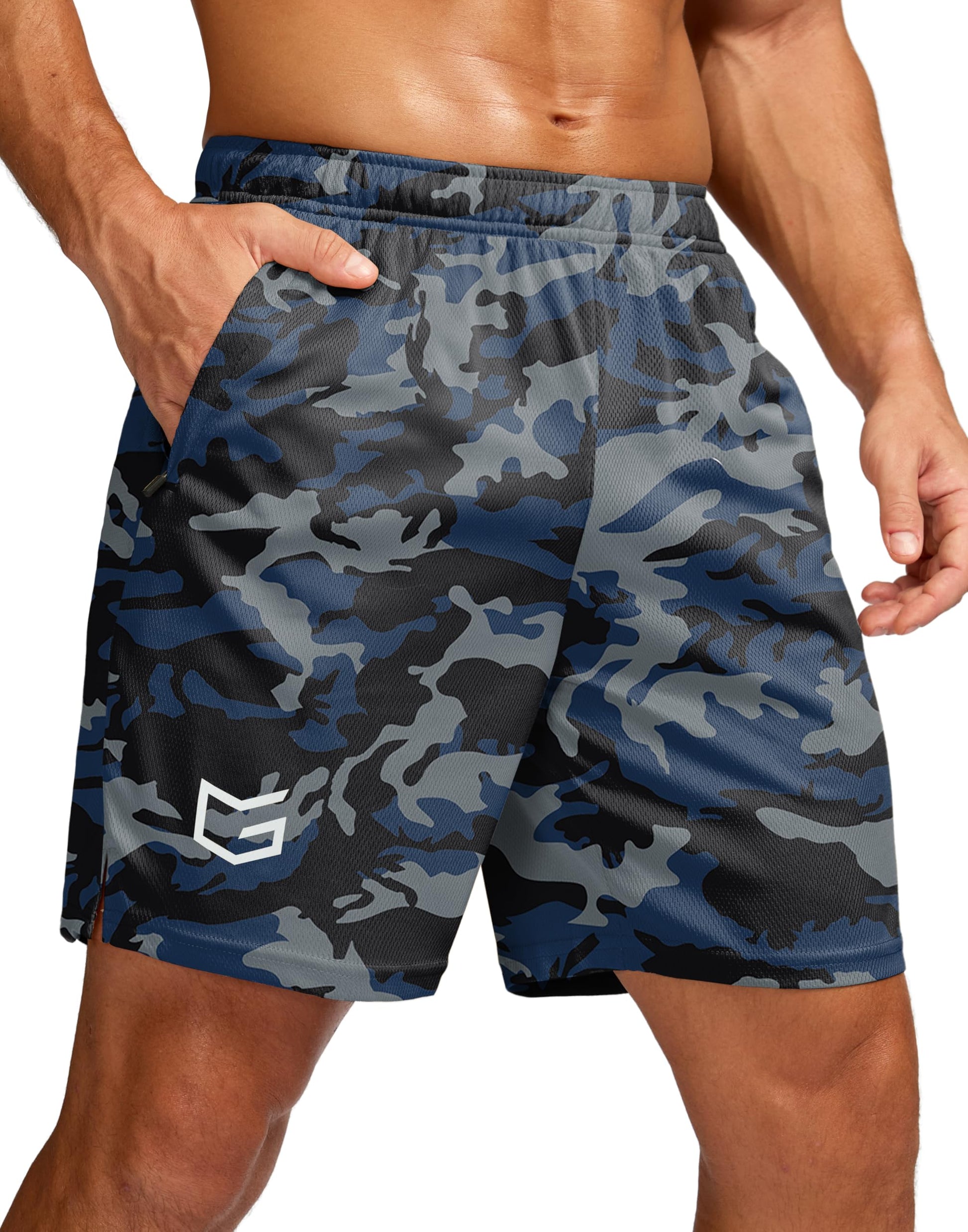 G Gradual Men's 5"/ 7"/ 9" Workout Running Shorts Quick Dry Lightweight Gym Shorts with Zip Pockets