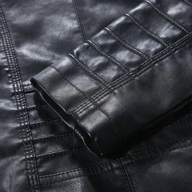 Tanming Womens Faux Leather Jacket Hooded Moto Biker Coat Outerwear Fall Fashion Outfits Winter Clothes-86