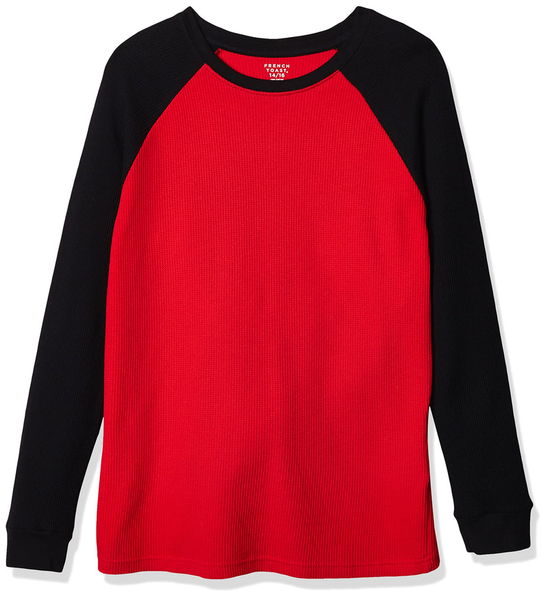 French Toast Boys Long Sleeve Thermal Waffle Tee T-Shirt White