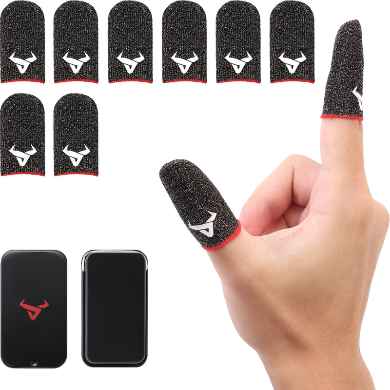 6 Pack Finger Sleeves for Gaming,Thumb Sleeves for Mobile Gaming,Anti Sweat,Ultra Thin Silver Fiber,Suitable for Most Gamers,Gaming Finger Gloves for PUBG COD Dedales,Covers