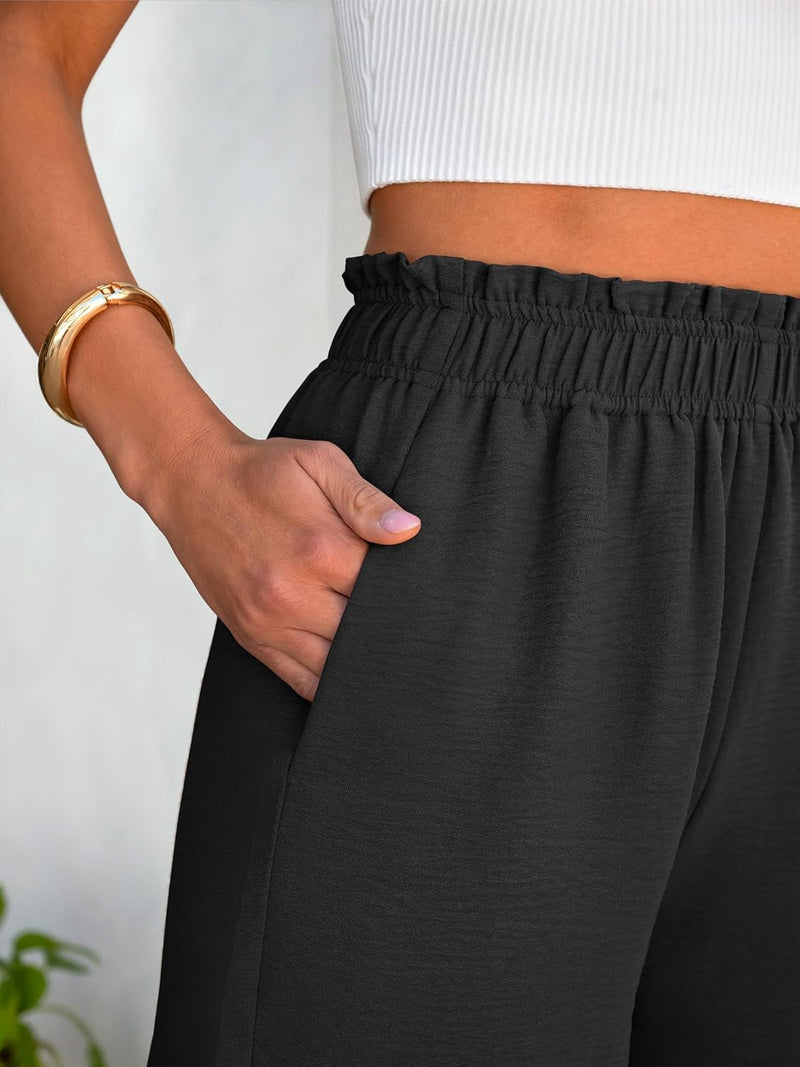 ANRABESS Shorts for Women Summer Casual Elastic High Waisted Dressy Lounge Shorts Comfy Bottoms 2026 Beach Vacation Clothes