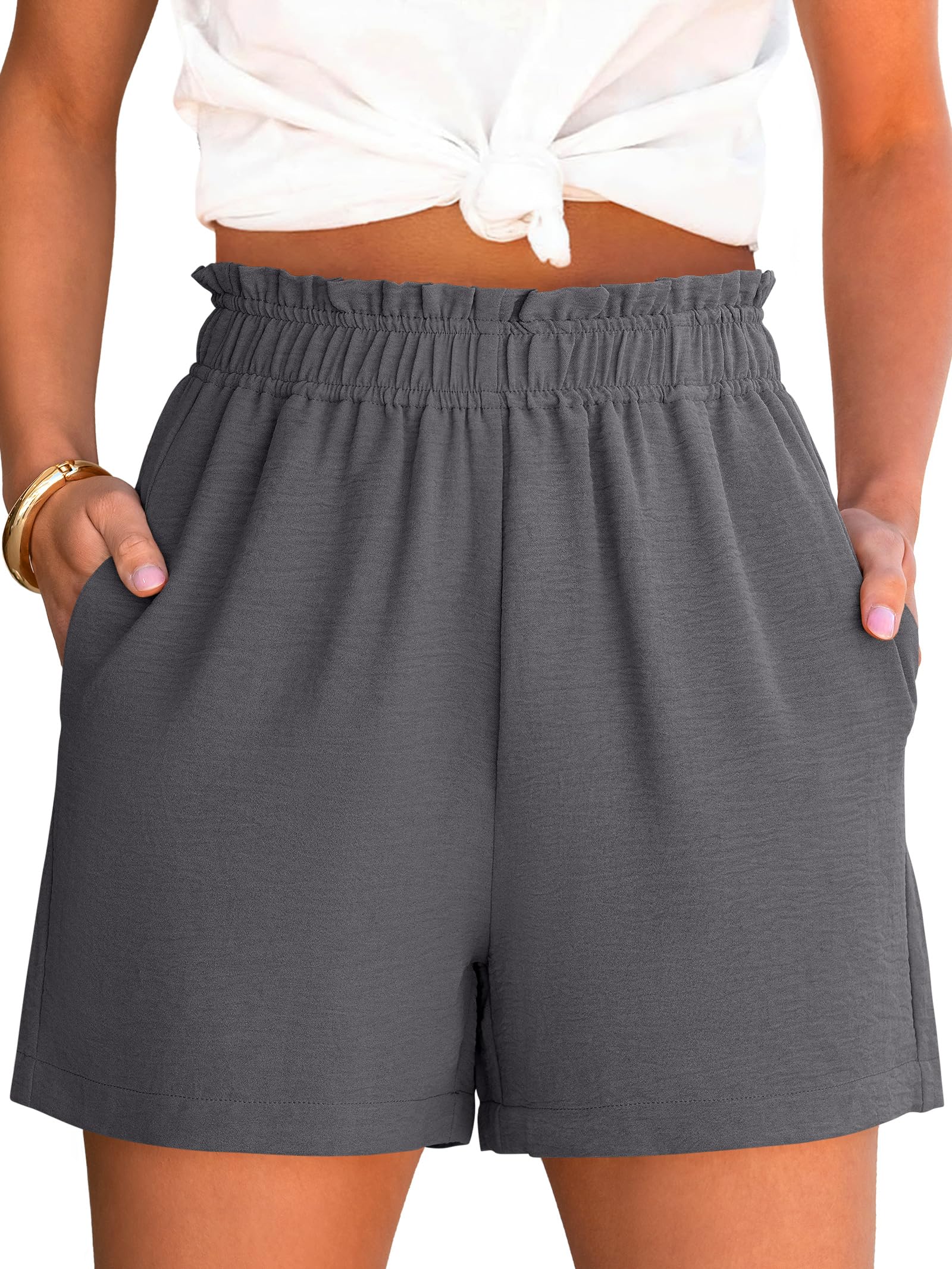 ANRABESS Shorts for Women Summer Casual Elastic High Waisted Dressy Lounge Shorts Comfy Bottoms 2026 Beach Vacation Clothes