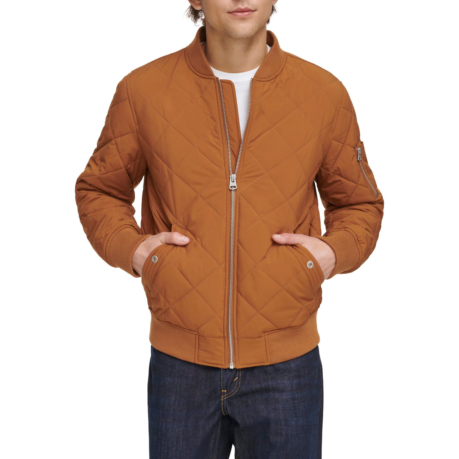 Levi's mens Diamond Quilted Bomber Jacket-9