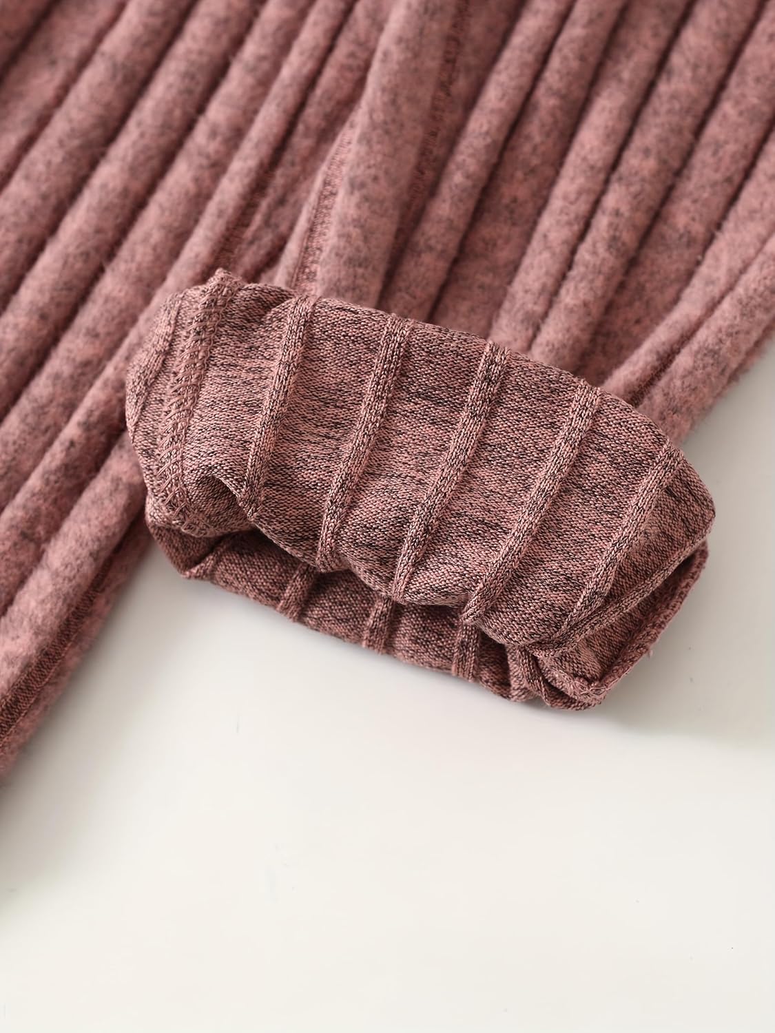 Jolyshlid Girls 6 Pieces Knit Outfits Short Sleeve Tee Tops and Pants Clothing Set 4-12Y