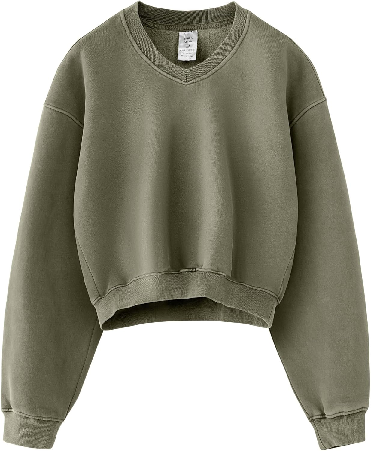 Hatant Sweatshirt for Women Acid Wash Athletic Hoodie Heritage Fleece V-neck Long Sleeve Hoodie Fleece Women Sweatshirt-77