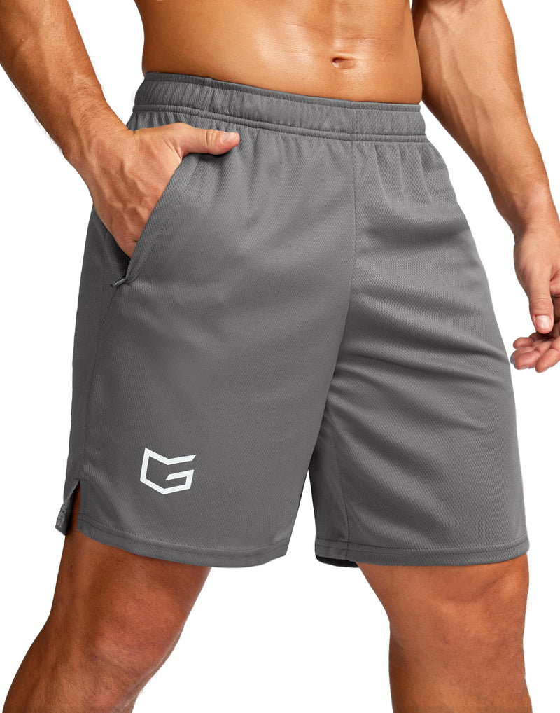 G Gradual Men's 5"/ 7"/ 9" Workout Running Shorts Quick Dry Lightweight Gym Shorts with Zip Pockets