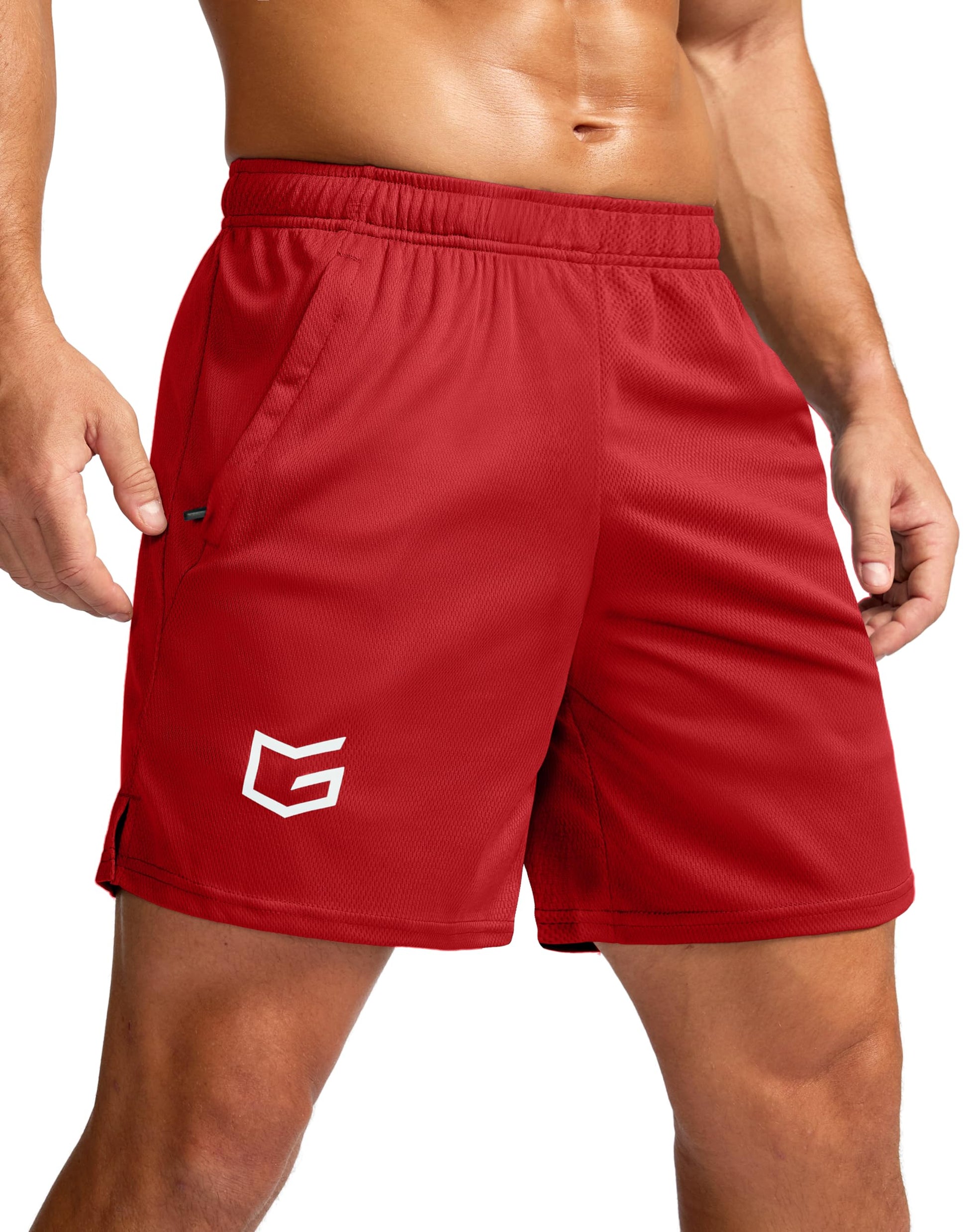 G Gradual Men's 5"/ 7"/ 9" Workout Running Shorts Quick Dry Lightweight Gym Shorts with Zip Pockets