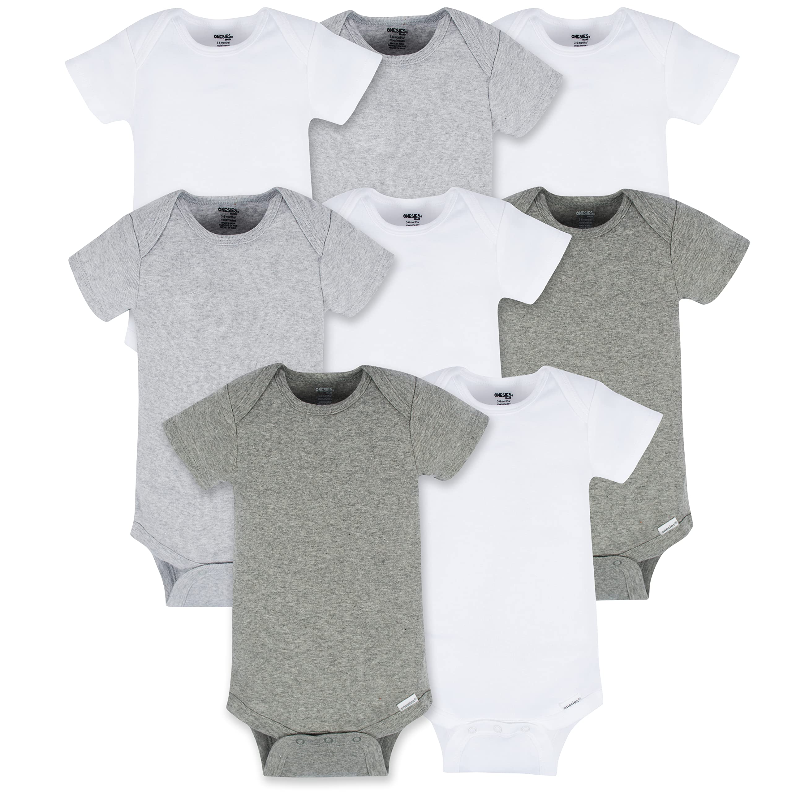Onesies Brand unisex-baby 8-pack Short Sleeve Mix & Match Bodysuits