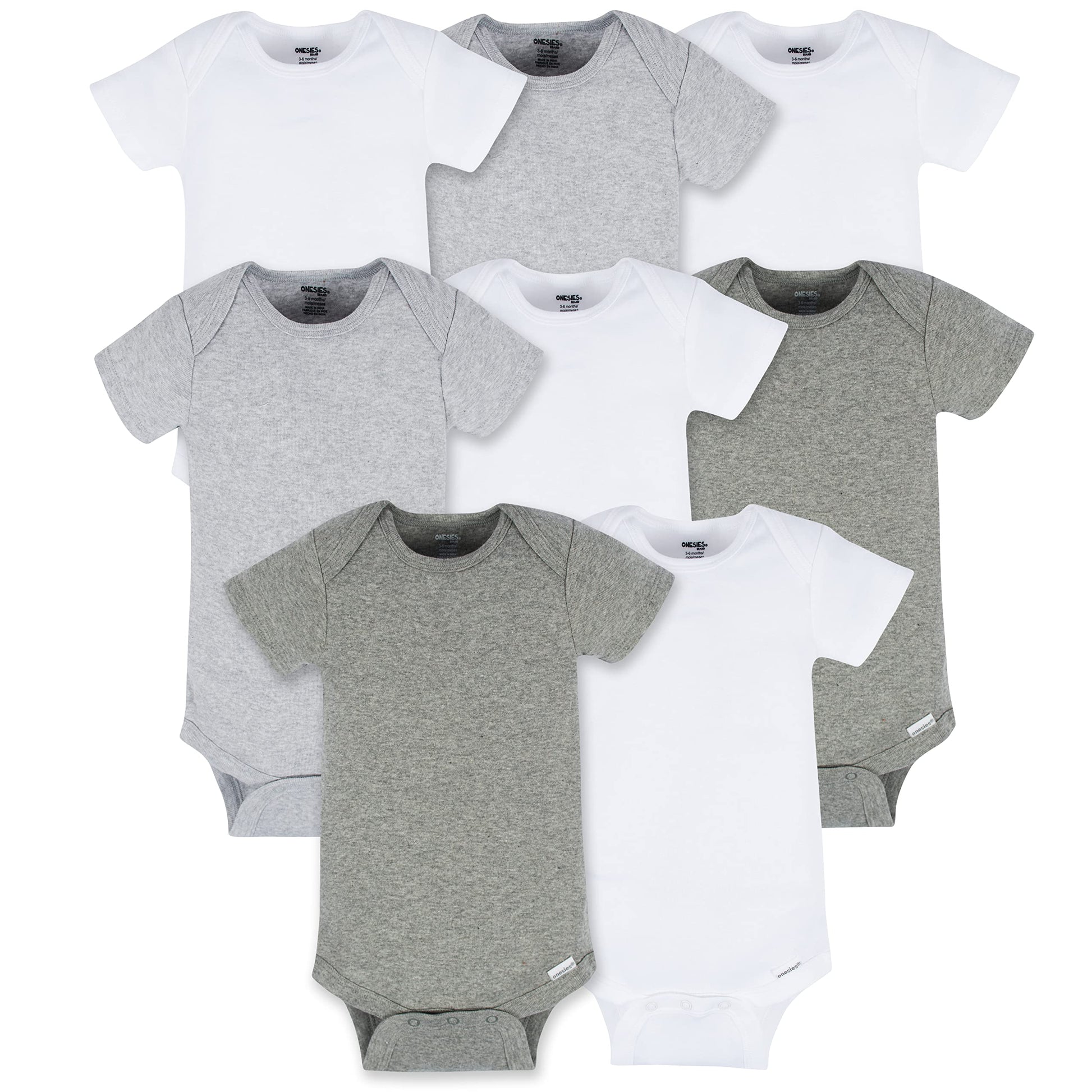 Onesies Brand unisex-baby 8-pack Short Sleeve Mix & Match Bodysuits