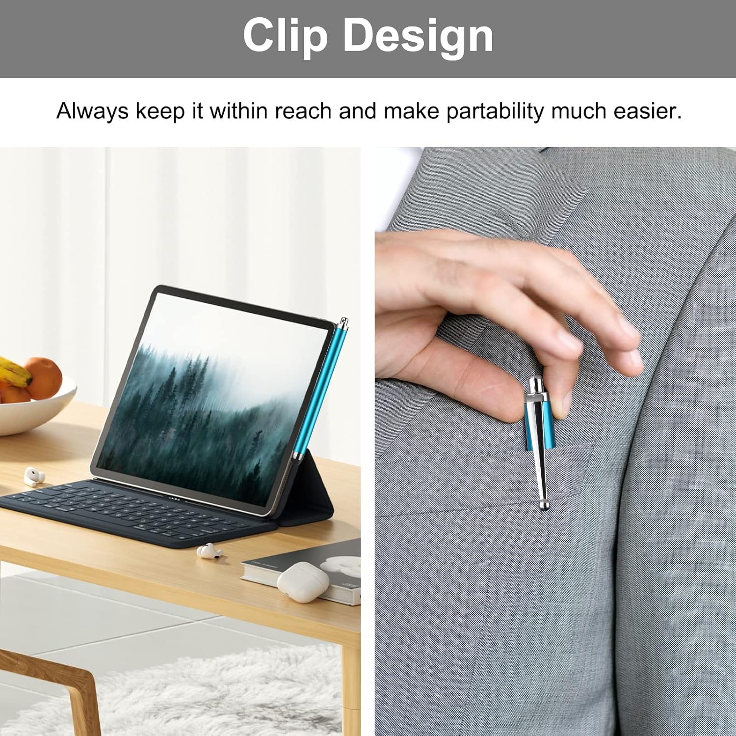 Stylus Pen [10 Pack] Universal Capacitive Touch Screen Pens for Tablets, iPad mini, iPad Pro, iPad Air, Smartphones, Samsung Galaxy - Multiple Colors