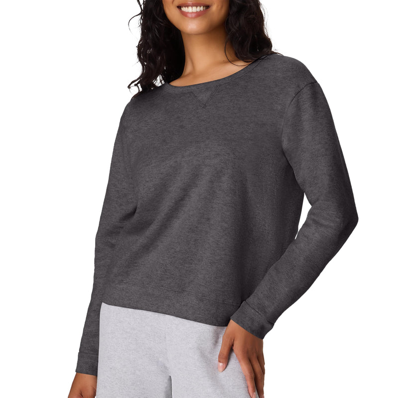 Hanes womens Crewneck Sweatshirt, Ecosmart Fleece Pullover With V-notch, Sweatshirt for Women-33