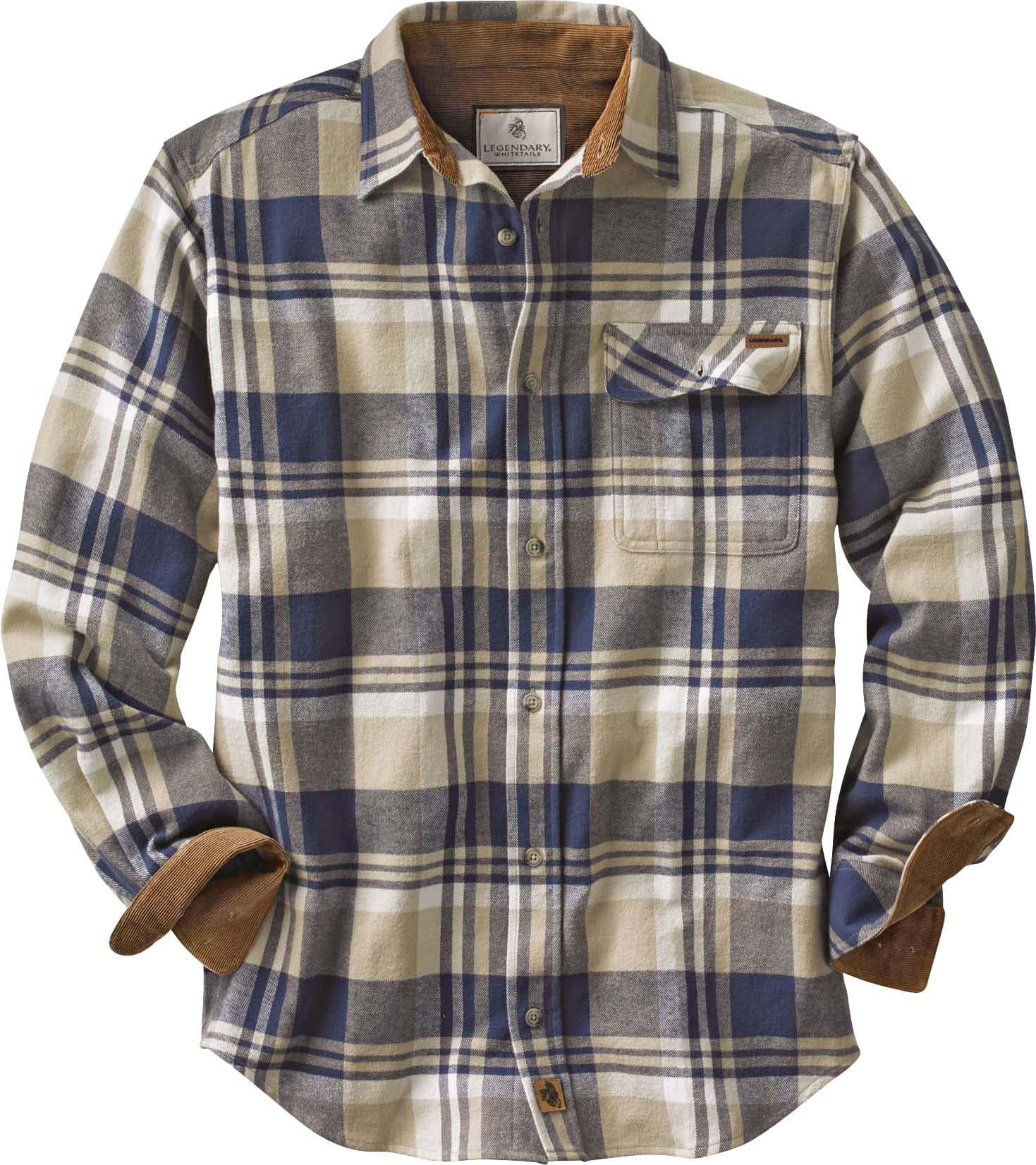 Legendary Whitetails Men's Flannel Shirt Long Sleeve Button Down 100% Cotton-13