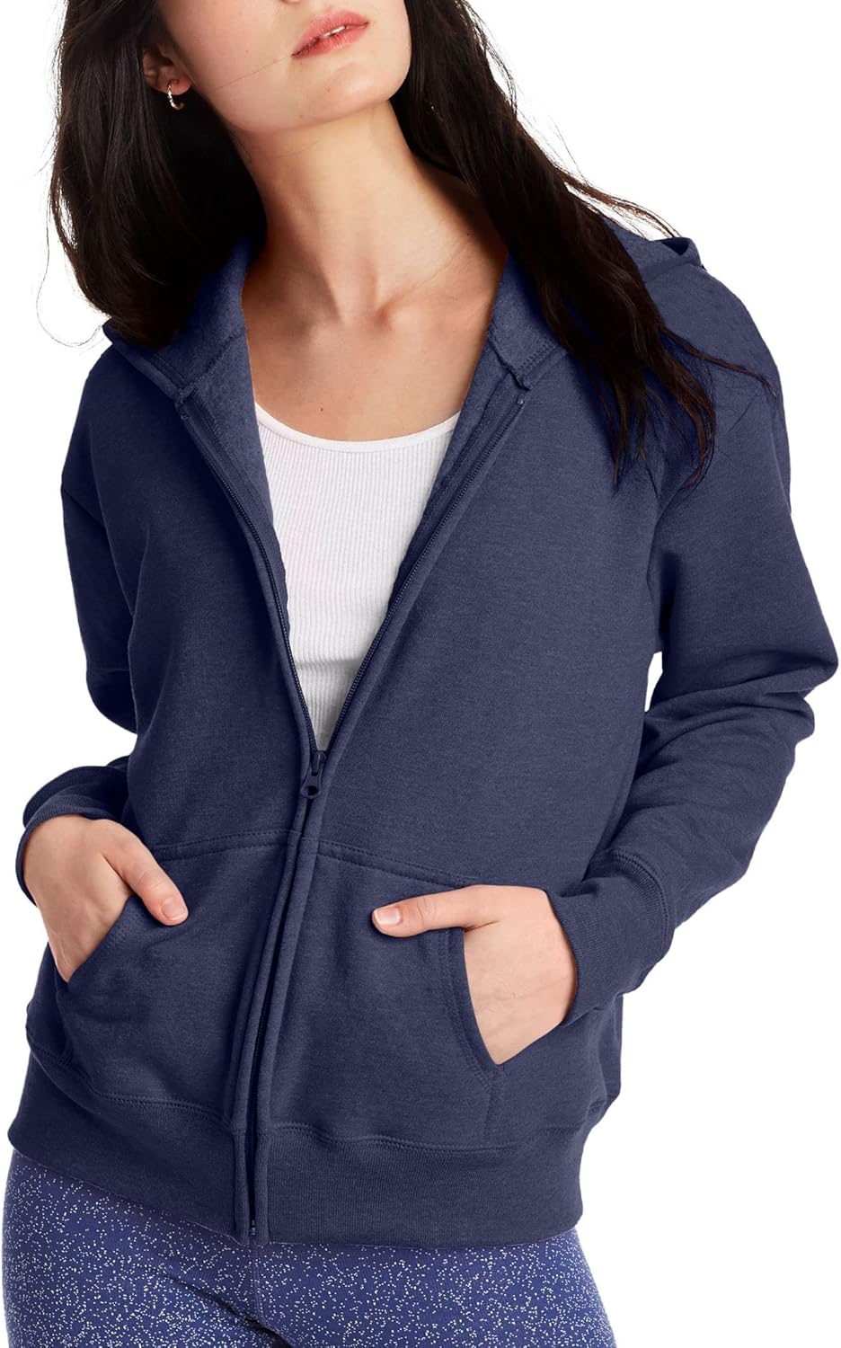 Hanes, Ecosmart Fleece Full Hoodie, Zip-up Hooded Sweatshirt for Women-14