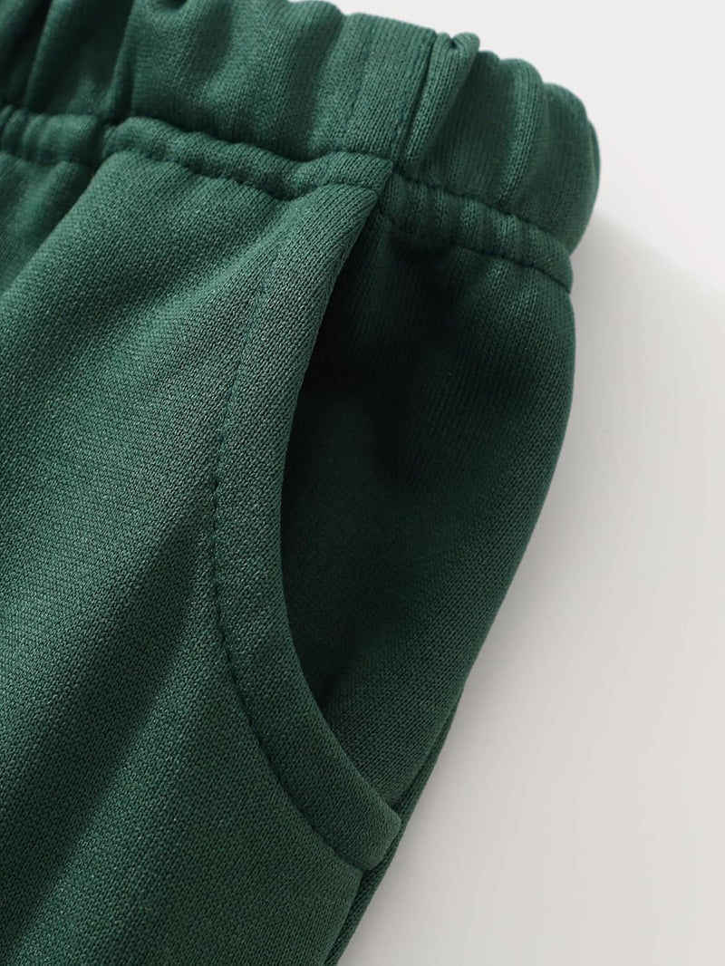 Fdqin 2Pcs Kids Boys Flannel Plaid Shirt Tops Pants Set Hoodie Sweatsuit for Fall Winter Spring Outfits 4-12 Years