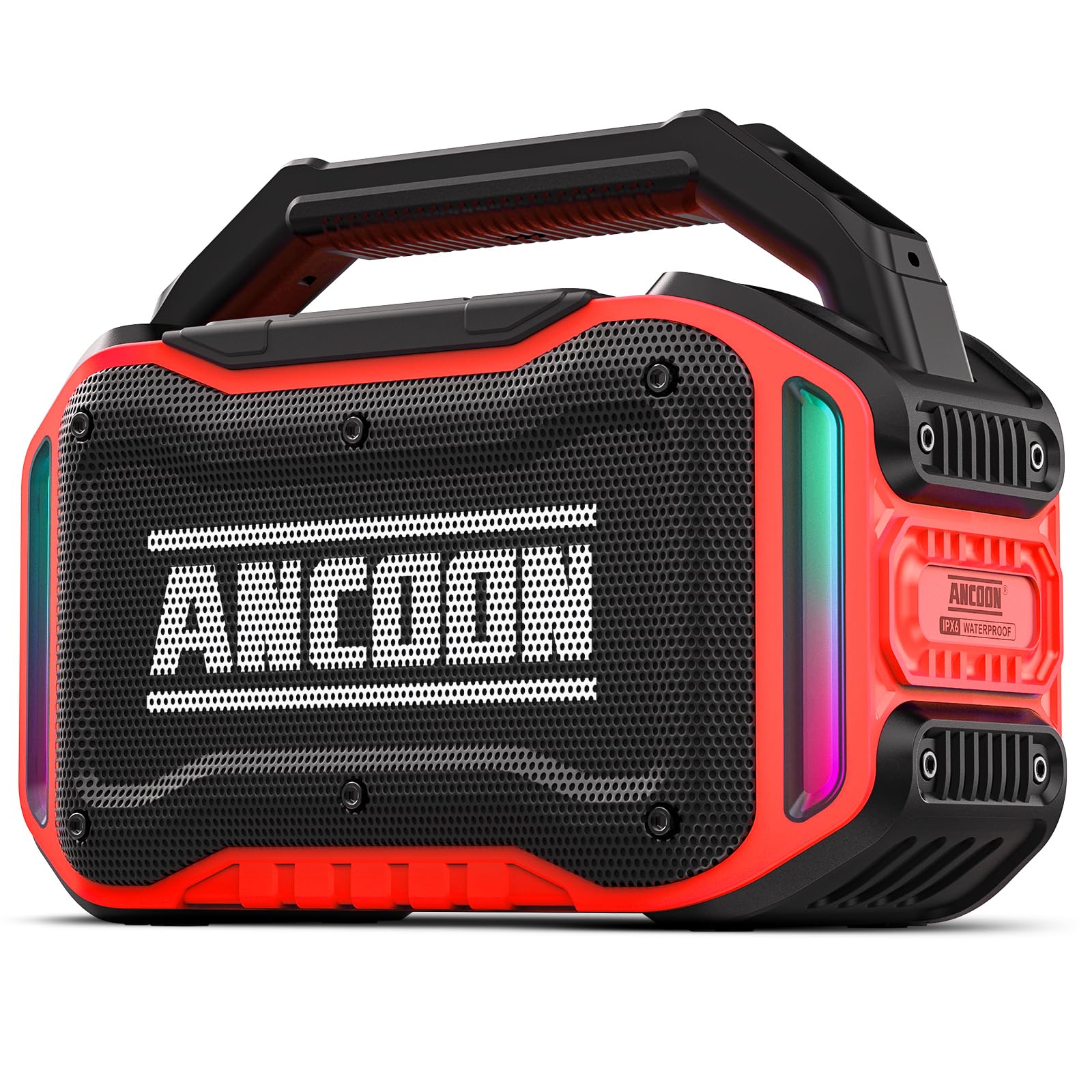 Speakers Bluetooth Wireless: 80W(Peak) Loud Speaker with Bass, 20H Playtime, IPX6 Waterproof, Large Jobsite Speakers for Work, Outdoor, Workshop, Garage, Portable Speaker with TWS (Black)