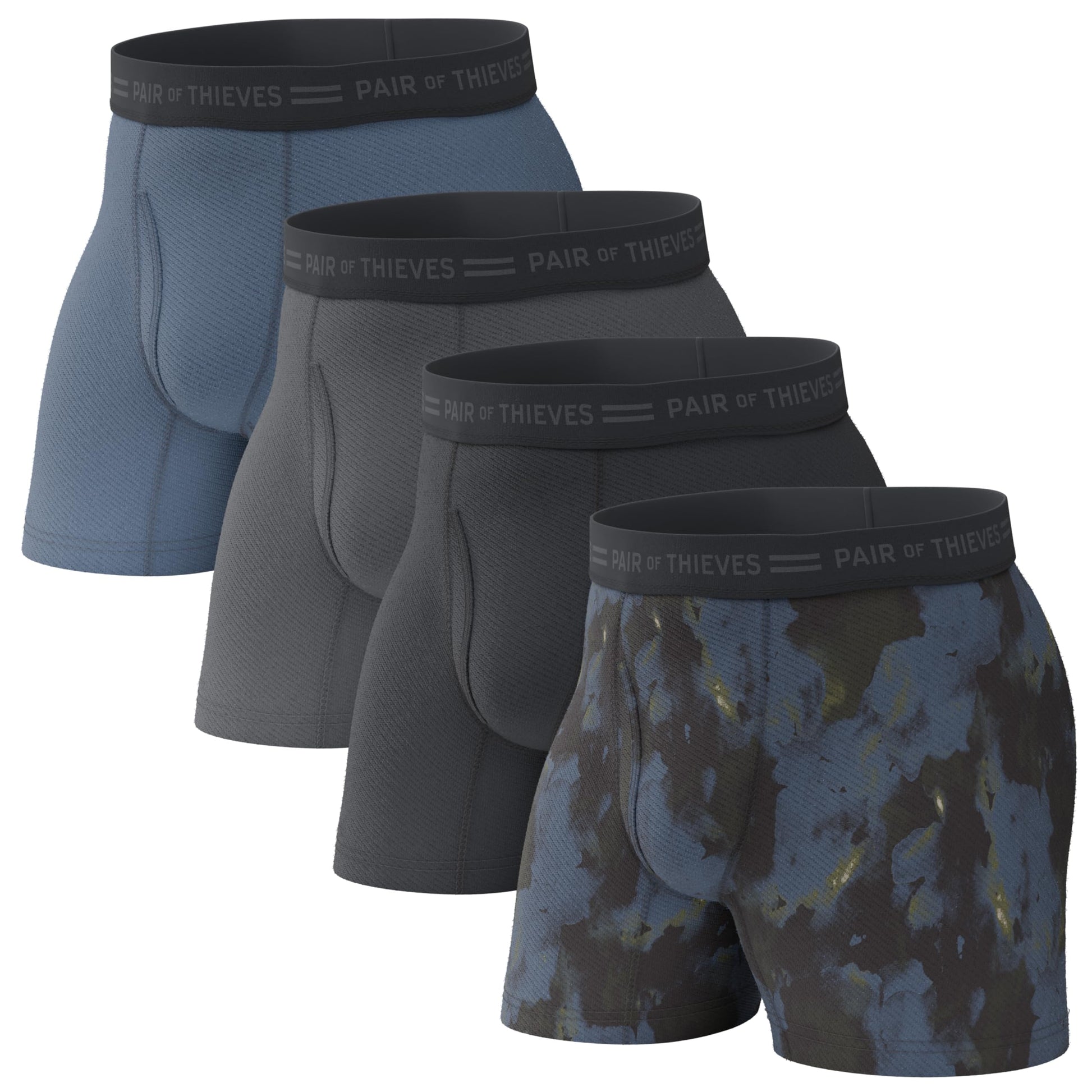 Pair of Thieves Men's Underwear Boxer Briefs - Soft Cotton Boxer Briefs for Men Pack - 4 Pack Tagless Mens Underwear-59