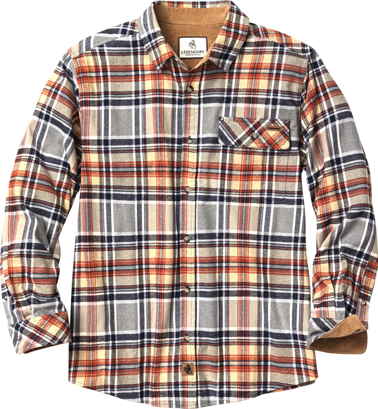 Legendary Whitetails Men's Flannel Shirt Long Sleeve Button Down 100% Cotton-91