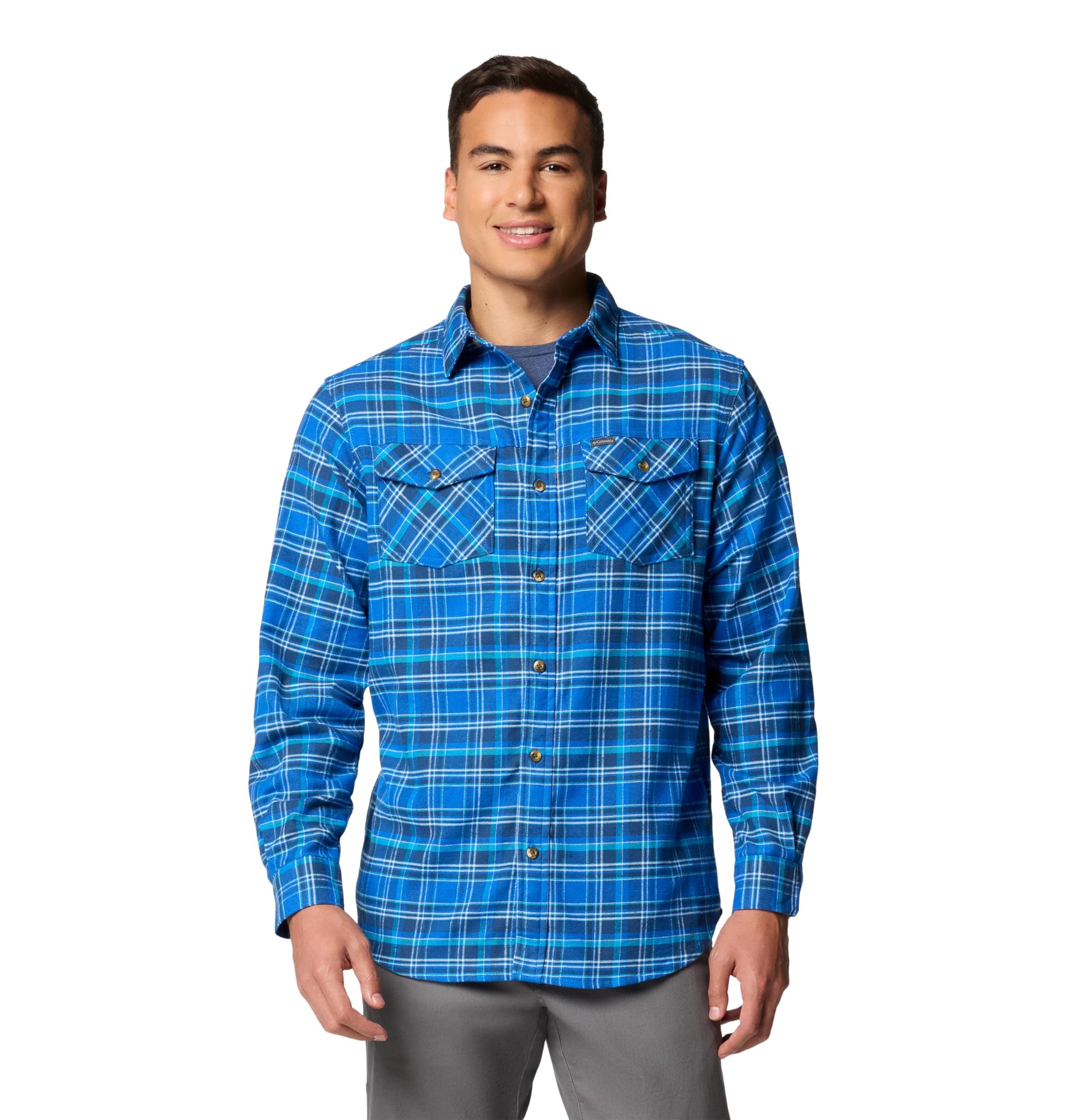 Columbia Mens Bearmouth Springs Roll Up Long Sleeve Flannel Shirt-51