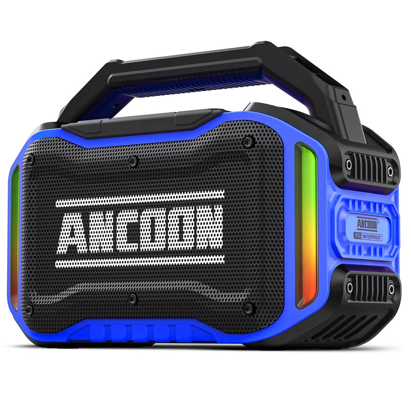 Speakers Bluetooth Wireless: 80W(Peak) Loud Speaker with Bass, 20H Playtime, IPX6 Waterproof, Large Jobsite Speakers for Work, Outdoor, Workshop, Garage, Portable Speaker with TWS (Black)