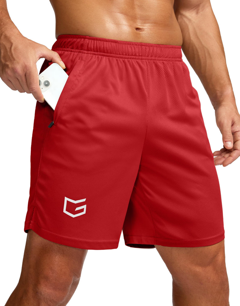 G Gradual Men's 5"/ 7"/ 9" Workout Running Shorts Quick Dry Lightweight Gym Shorts with Zip Pockets