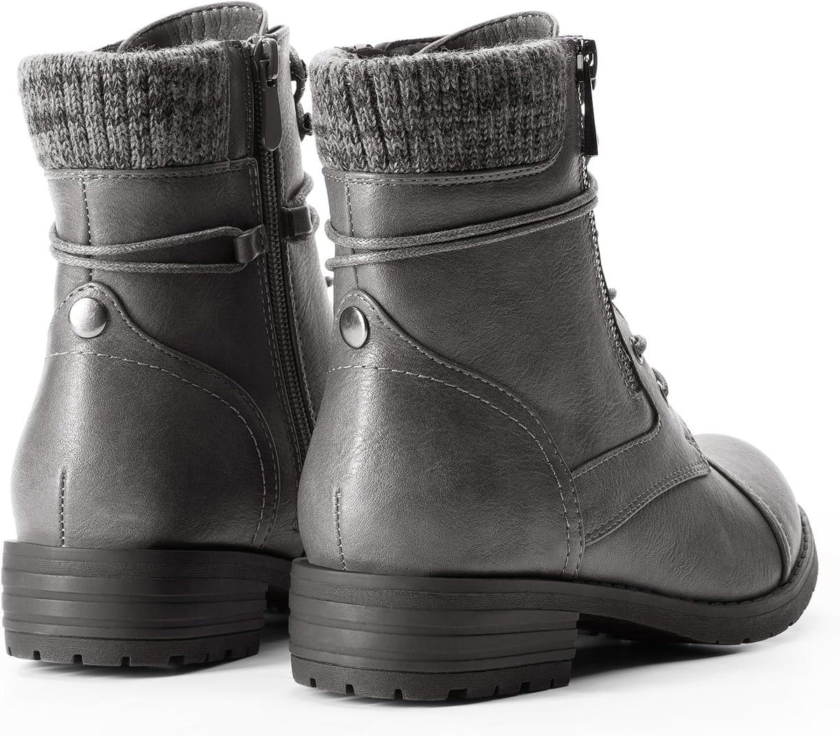 DREAM PAIRS Women's Lace Up Combat boots Ankle Booties