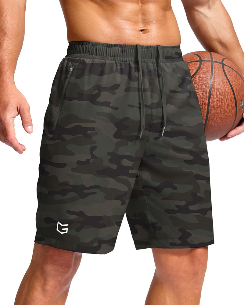 G Gradual Men's Athletic Running Shorts with Zipper Pockets Quick Dry 7"/ 5"/ 9" Workout Gym Shorts for Basketball Hiking-97
