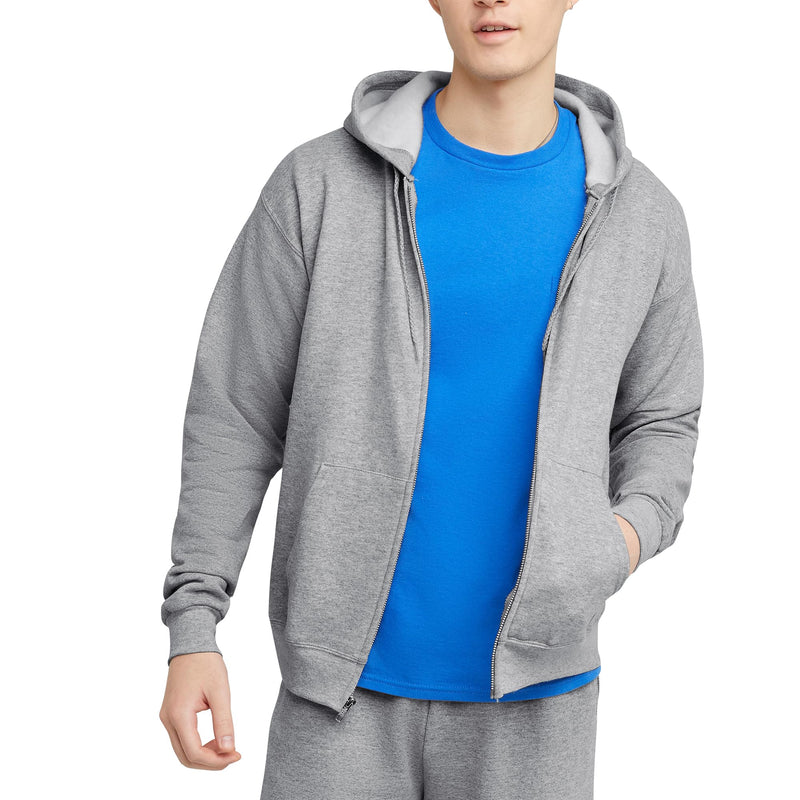 Hanes mens Zip-up Hoodie, Ecosmart Fleece Full-zip Hoodie for Men, Hooded Sweatshirt-35