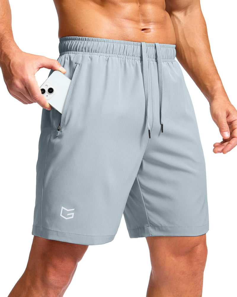 G Gradual Men's Athletic Running Shorts with Zipper Pockets Quick Dry 7"/ 5"/ 9" Workout Gym Shorts for Basketball Hiking-84