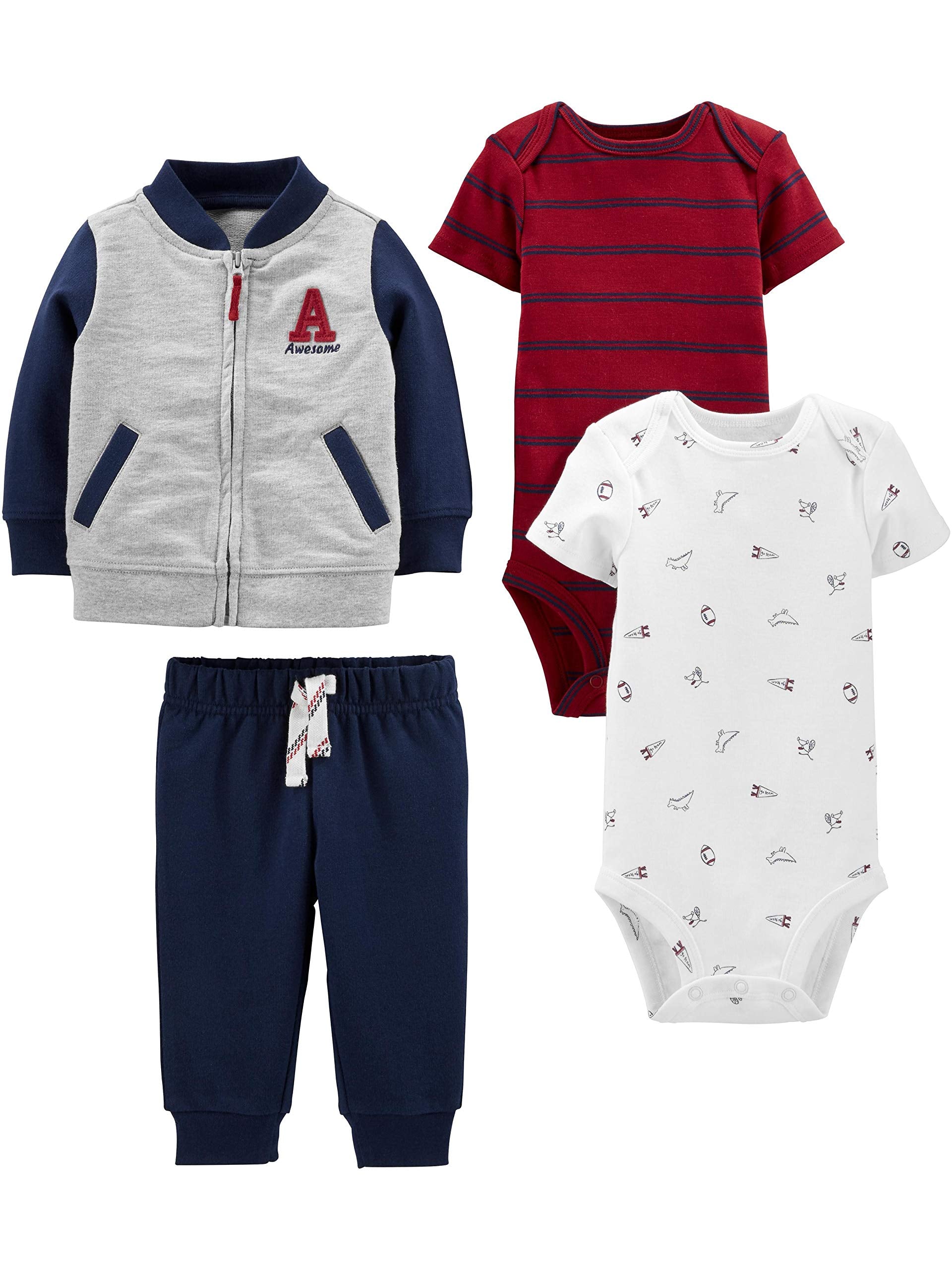Simple Joys by Carter's baby-boys 4-piece Jacket, Pant, and Bodysuit Set