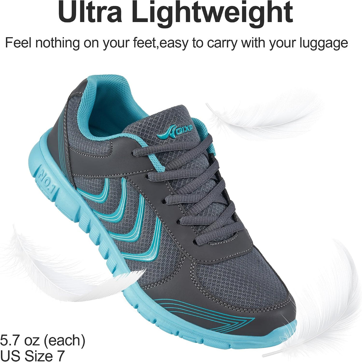 DUOYANGJIASHA Lightweight Walking Shoes for Women: Comfortable & Breathable Mesh Fashion Sneakers for Daily Wear - Casual Non Slip Tennis Shoes for Workout Gym Travel