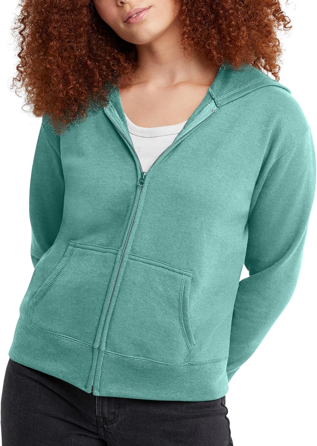 Hanes, Ecosmart Fleece Full Hoodie, Zip-up Hooded Sweatshirt for Women-3
