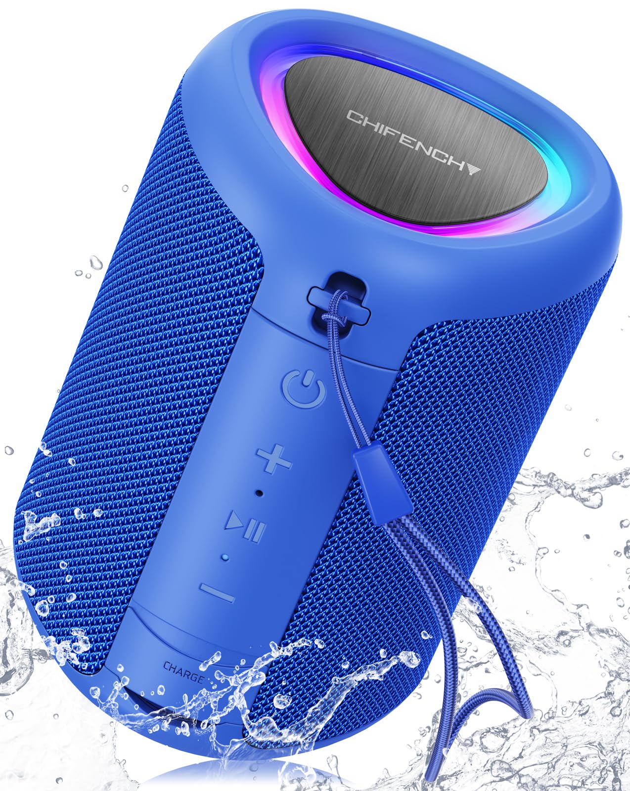 Portable Bluetooth Speaker Beach Vacation Essentials: Powerful Crystal Clear Sound/Dynamic Light/IPX5 Waterproof/All Day Playtime/BT 5.3/TWS Paring, Small Wireless Speaker for Outdoor|Travel|Camping