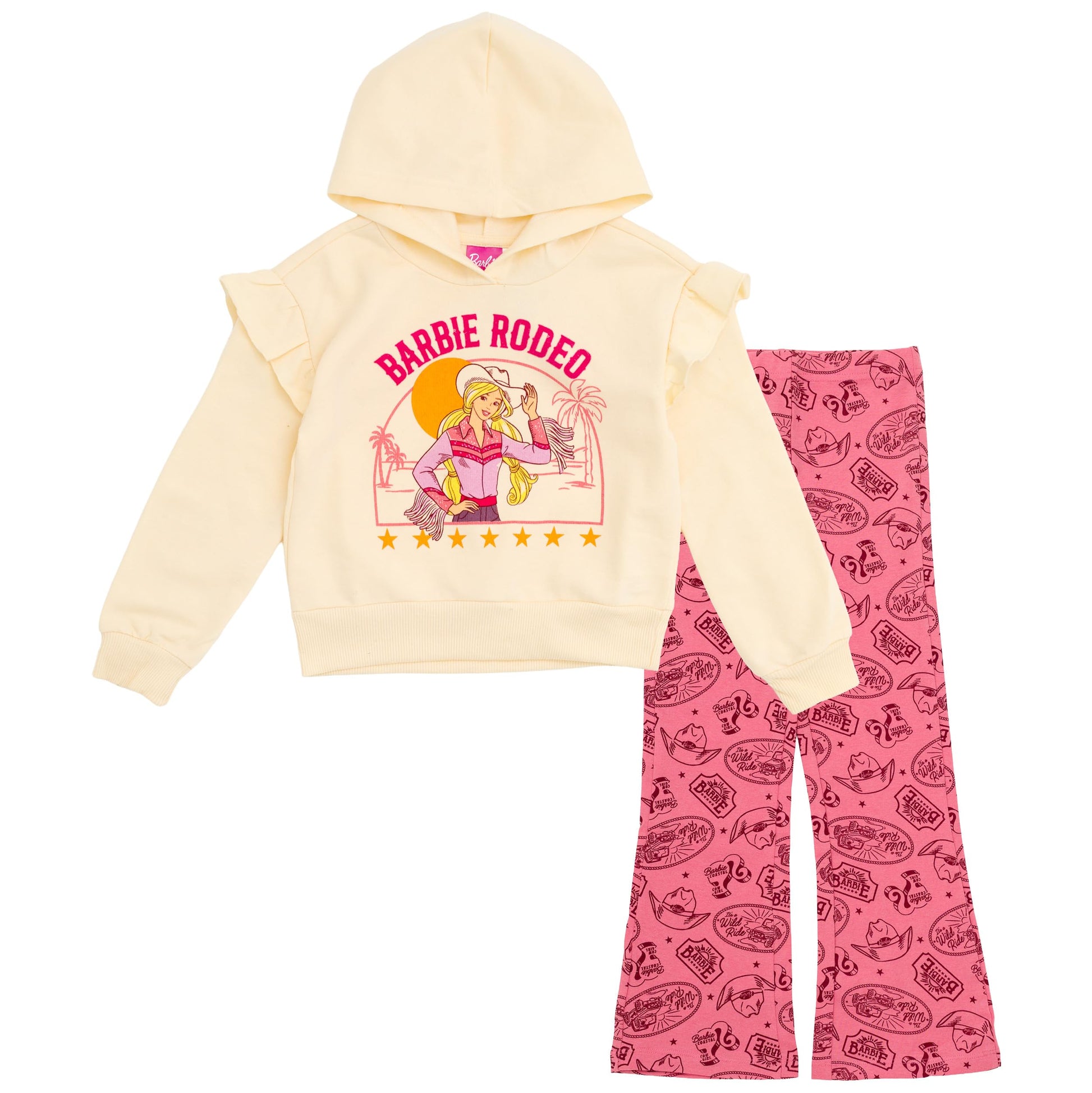 Barbie Girls Fleece Hoodie and Leggings Outfit Set Toddler to Big Kid Sizes (2T - 18-20)
