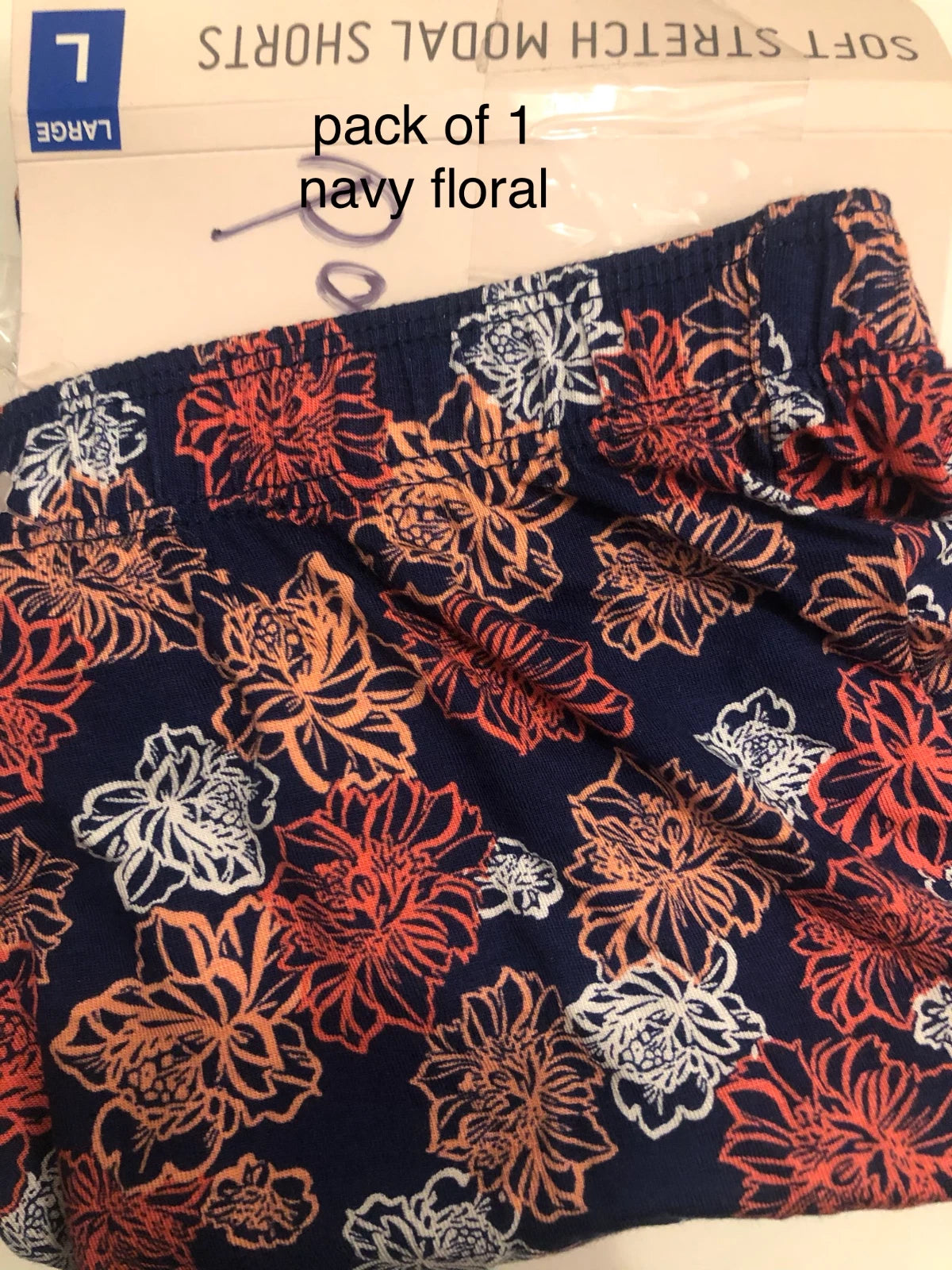 Jane and Bleecker Women's 1-Pack Sleep Shorts, NAVY FLORAL, L