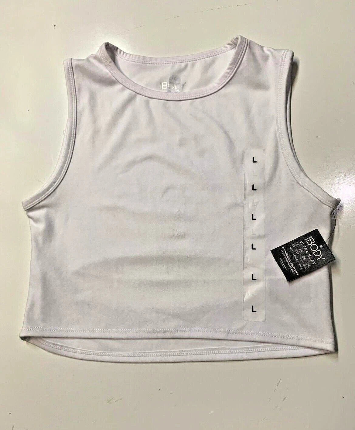 Cotton Body Women Crop Top Sleeveless Yoga Short Tank, WHITE, Large-1