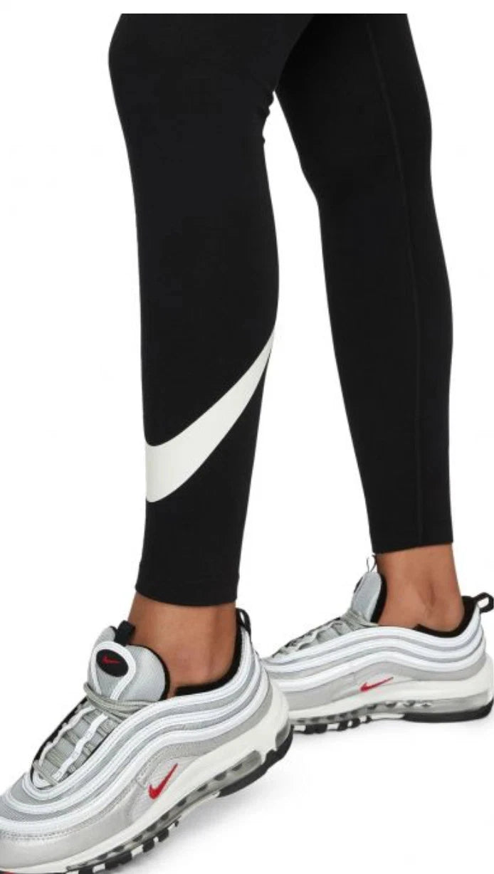 NEW Nike Women's Sportswear Classics Black Swoosh Leggins Size Small