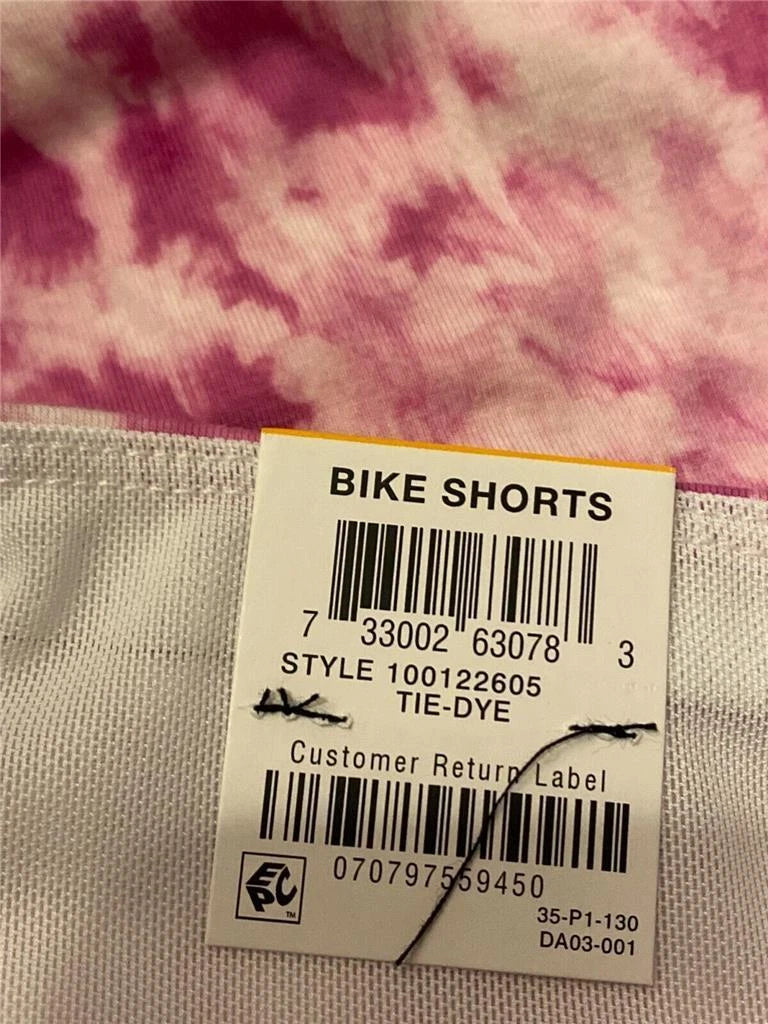 INC International Concepts Women's Athletic Tie-Dyed Bike Shorts, FUSHIA, S-3