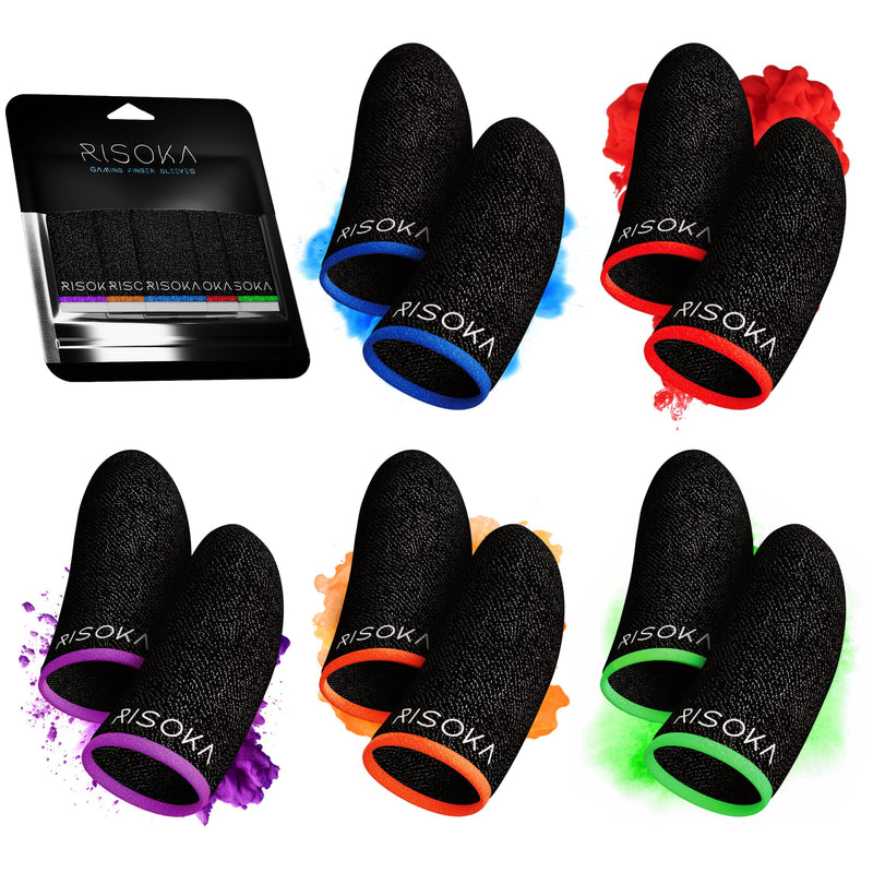 10 Pieces Gaming Finger Sleeves - Perfect Touchscreen Glide - Thumb Sleeve for Mobile Games - Dedales Gamer Profesionales - Phone Accessories